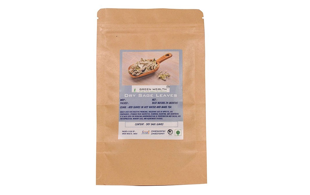 Green Wealth Dry Sage Leaves    Pack  50 grams